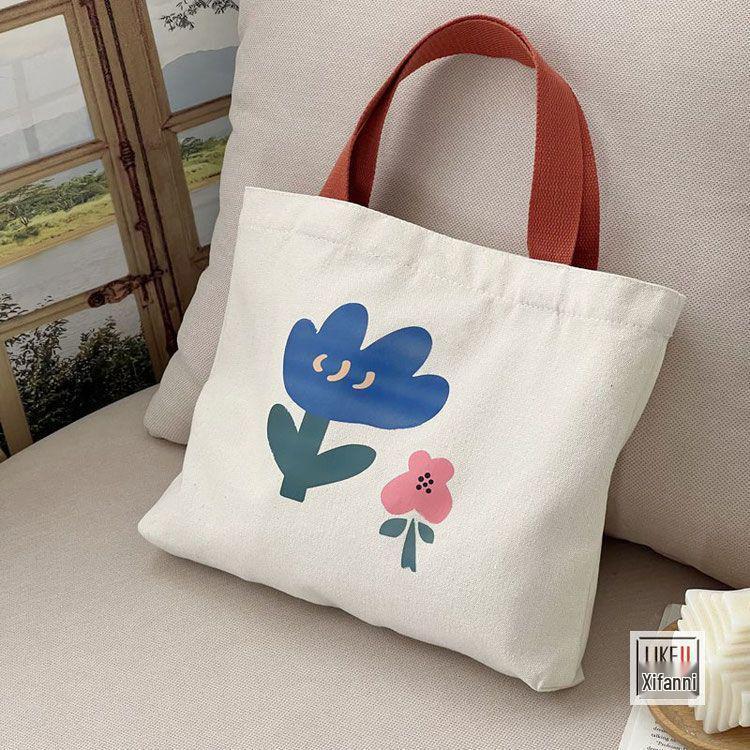 

Hand-Painted Floral Canvas Tote Bag – Large Capacity, Single Shoulder, Literary Design Width 36cm Height 31cm