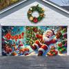 1pc2D flat Christmas background banner - suitable for various occasions home garden festival no power required wsj