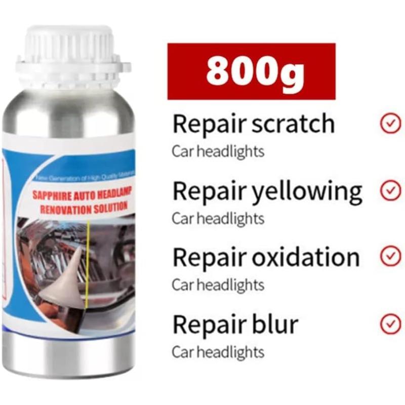Car Headlight Repair Fluid 800 G Car Headlight Polishing Polymer Refill Pack
