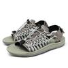 Men's Sandals Fashion Handmade Roman Sandals Summer Hollow Mesh Sandals Outdoor Non Slip Wading Shoes for Men Casual Beach Shoes