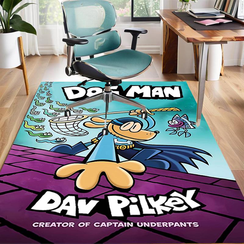 1pc DogMan1 Design Area Rug - Non-Slip, Soft & Cozy Floor Mat for Living Room, Bedroom, Office - Indoor/Outdoor Decorative Carpet