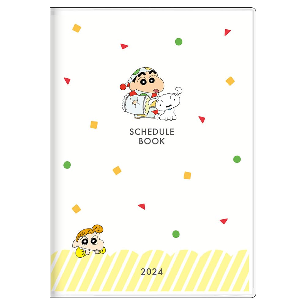 

Sunstar Stationery Crayon 2024 Notebook Monthly B6 Пижама S2957175 Shin-chan