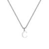 Fashion Letters A-Z Pendant Necklace for Men Women, Stainless Steel English Alphabe Chain Necklace,Fashion Punk Jewelry Men Gift