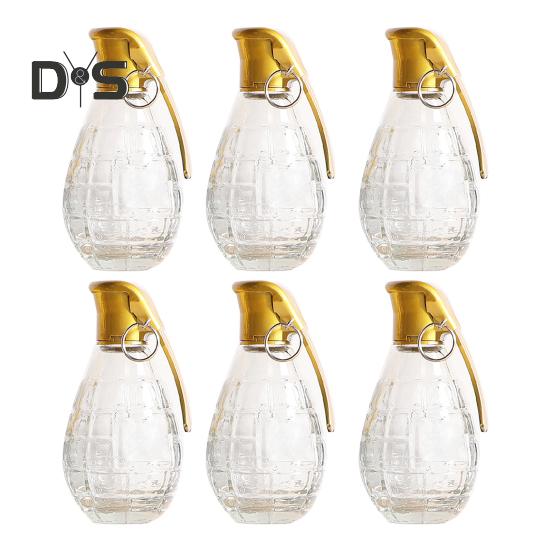 Decantador de Whisky de 120 ml Botella de Whisky de Cristal Pequeña para Bourbon Brandy Licor Ron Transparente para Beber Regalo para Hombre Papá Marido