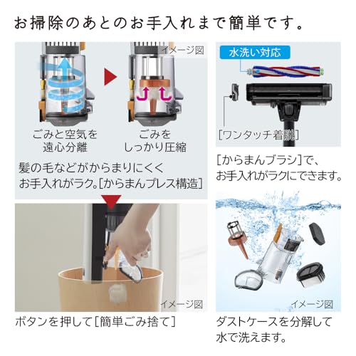 Cyclone Cordless Stick Cleaner Sugokaru Stick Light Gray Hitachi PV-BS1M(H)