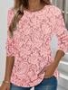 New Autumn and Winter Collection of Long-sleeved Women's Wear with Elegant and Stylish Round-neck Prints