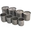 Widesea Lightweight Titanium Camping Cup with Lid - Portable and Easy to Store Tableware