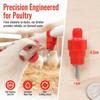 50Pcs PP Chicken Water Drinker 304 Stainless Steel Chicken Feeder Nipple  Chicken Duck Goose