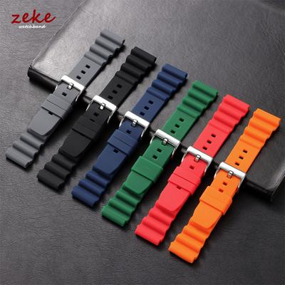 Soft Silicone Rubber Watch Strap 20mm 22mm Men Women Sport Waterproof Breathable Wrist Band Pin Buckle Bracelet for Seiko SKX007