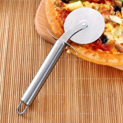 Stainless Steel Pizza Cutter Single Wheel Cake Bread Pies Round Knife Handle Home Kitchen Cutting Tools Pizza Slicer