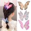 Hairpin Gradient Color Butterflies Decor Hair Clip with Imitation Pearls Exquisite Appearance Hair Pin Hair Accessories