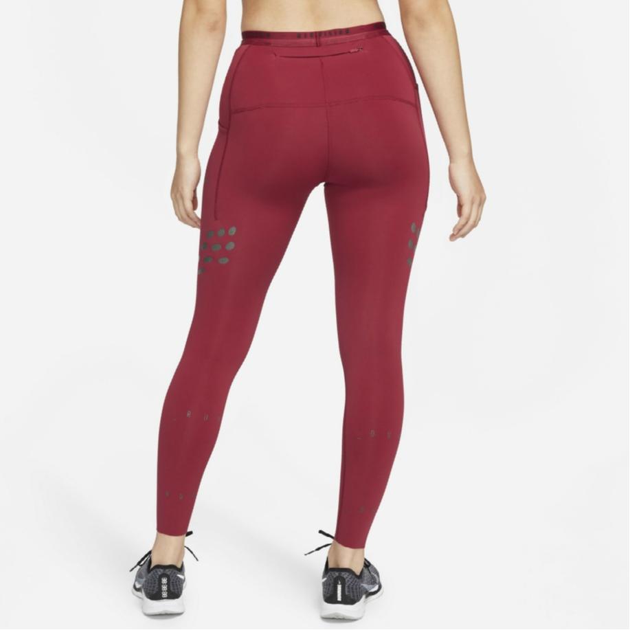 Nike Quick-Dry Solid Color Breathable Mid-Rise Running Fitness Pants Women pants Pomegranate-Red DM7750-690