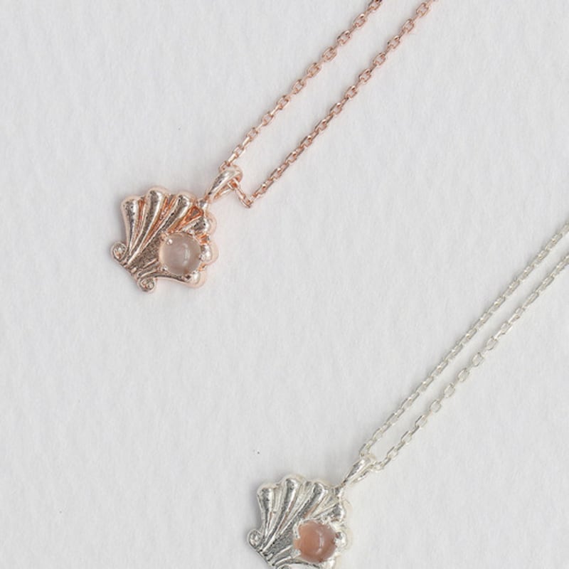 OR D`OR Choco Moonstone Shell Necklace