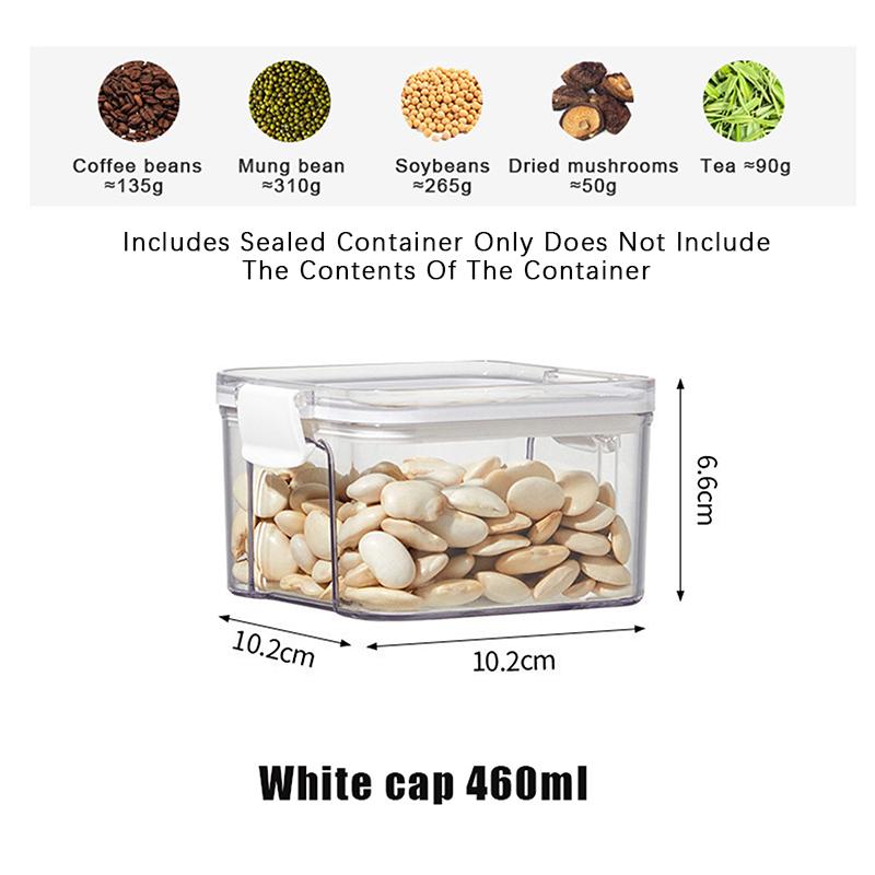 Transparent Food Storage Containers Kitchen Storage Airtight Cans Plastic Storage Boxes Stackable Food Storage Boxes