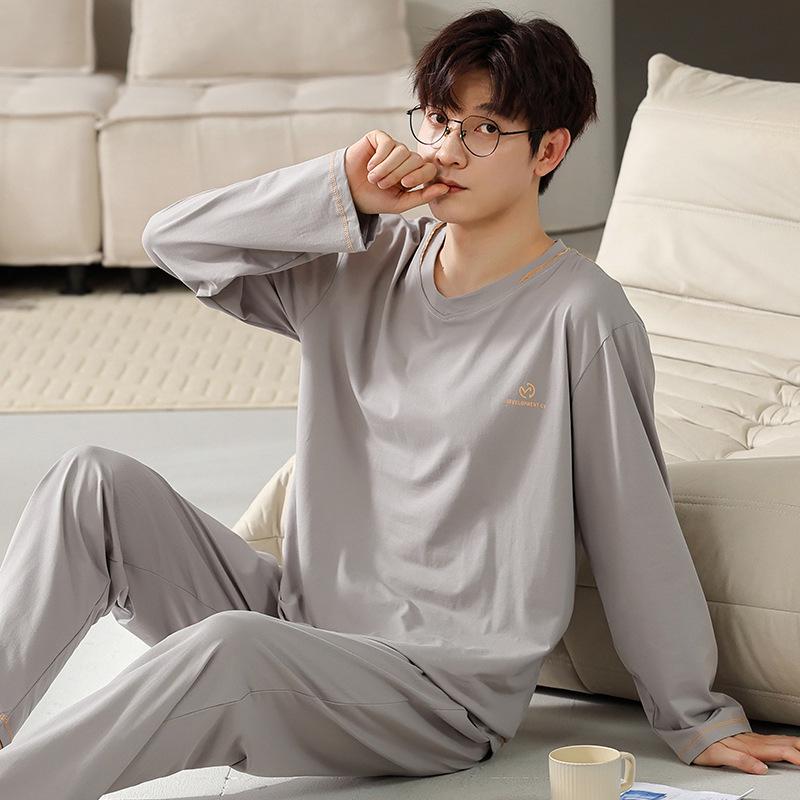 

Чоловічий комплект домашнього одягу з модалу: лонгслів та штани, повсякденний - Колекція Весна/Осінь 2025 Men s XL