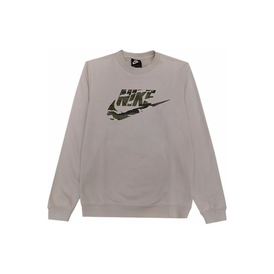 Мужские свитшоты Nike ЭКРЮ с круглым вырезом Умеренный Обычный CU4526-070 L