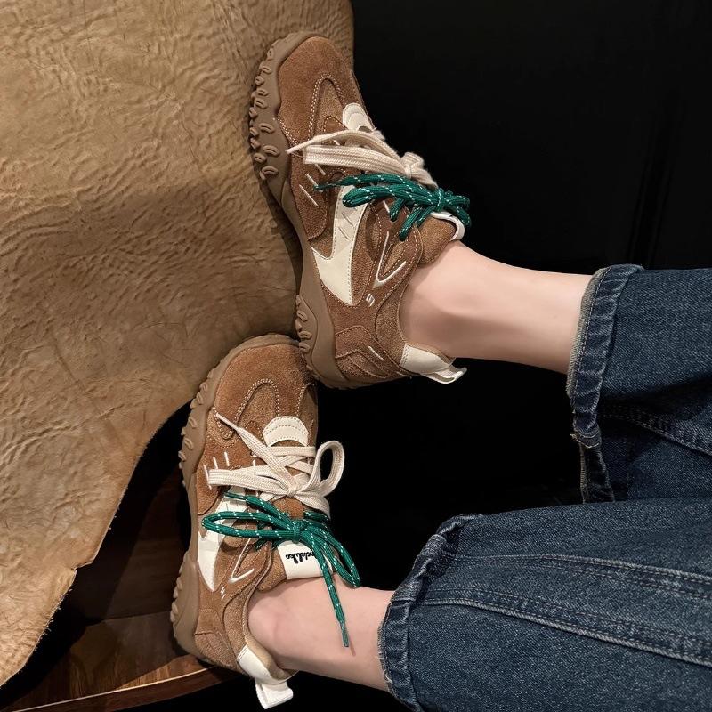 Ziyan 5cm Heightening German Training Shoes Women's Shantika New Retro Versatile Forrest Gump Platform Casual Ballet Sports Shoes