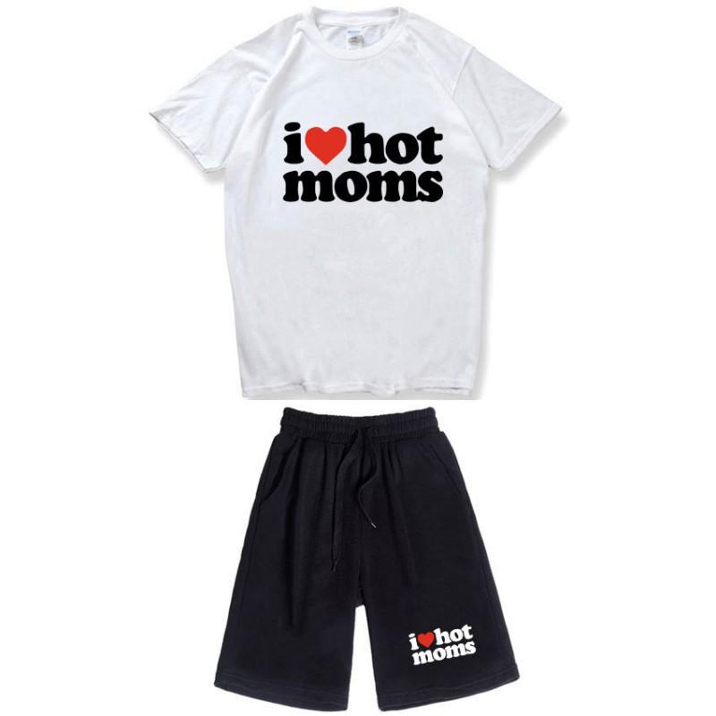 Mens Womens Cotton Short Sleeve T-Shirt Shorts Set Casual Outfit Lightweight Sporty Streetwear