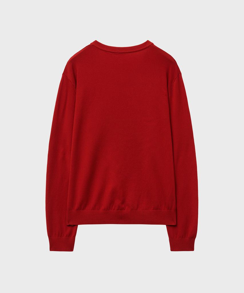 NOIRER Silky V-Neck Knit (Red)