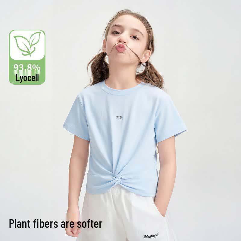 

Montagut Girls Summer Knot-Embellished Short-Sleeve T-Shirt 120
