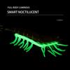 Night Glow Wooden Shrimp Squid Hook Soft Footed Bait with Sound Beads Fake Bait for Fishing