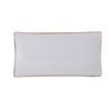 Gold-Rimmed Ceramic Rectangular Towel Dish
