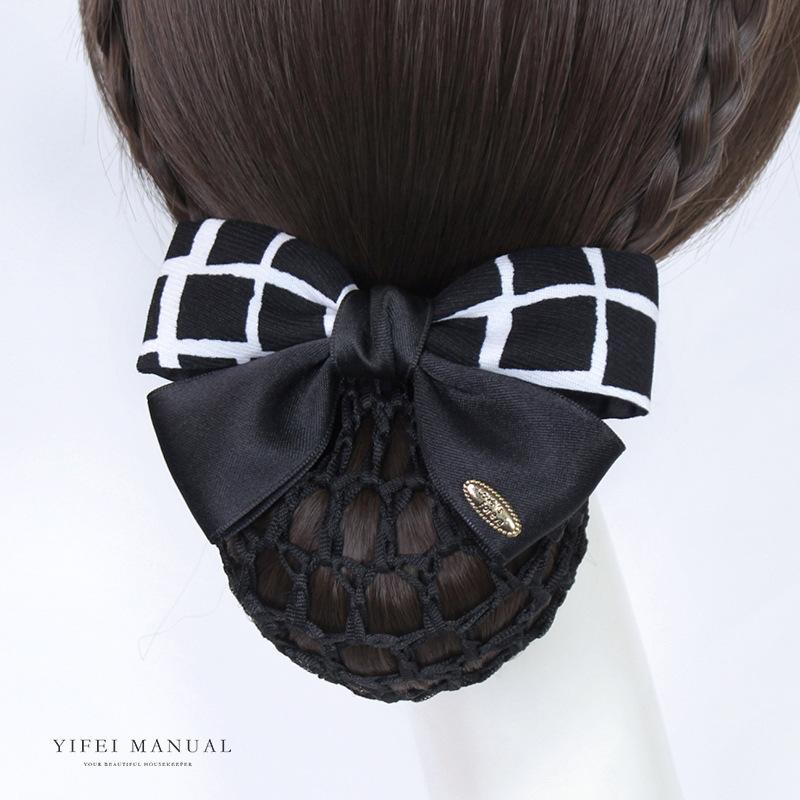 Hair Flower Hair Network Female Nurse Bank Professional Updo Flight Attendant Work Network Bag Hotel Bow Hair Clip Hair Accessory Hair Accessories