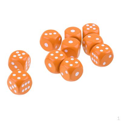 10 Pieces Wooden D6 Dotted & Board Game Toy