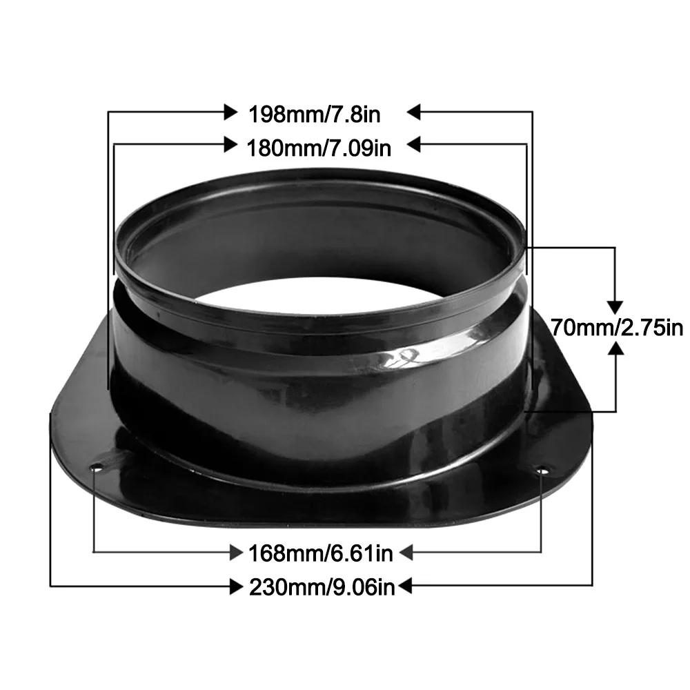 Plastic Vent Pipe Adapter Flange Connector Ducting Tool Easy Installation Exhaust Pipe Joint Wall-mounted