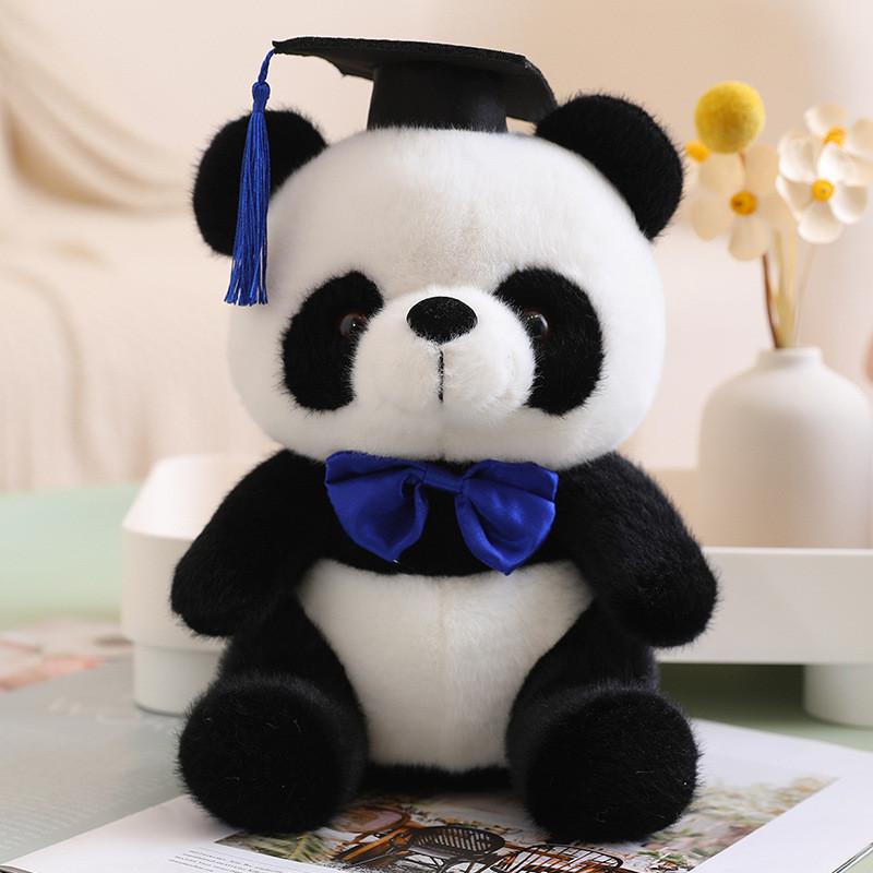 Dr Panda Plush Toy Stuffed Animal Doll Decoration Graduation Memorial Gift