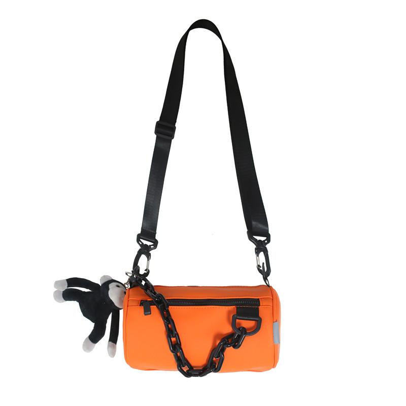 Single Shoulder Bag, Men's Street Style Round Tube Boyfriend Messenger Bag, Men's Lightweight Small Crossbody Bag