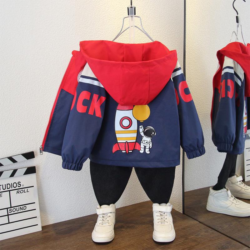 

Children s Lightweight Spring/Autumn Jacket - Boys Zip-Up Windbreaker 110