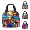 3d New Super Mario Lunch Bag For Kids, Portable And Stylish, Purple/blue/green Colors