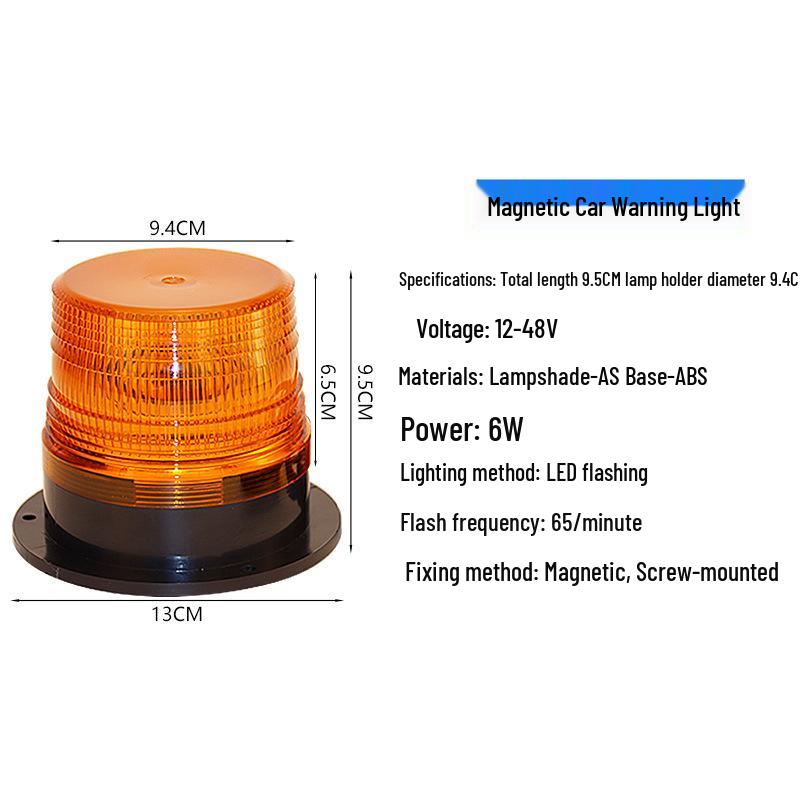 Magnetic LED Strobe Warning Light for Vehicles and School Buses
