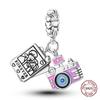 copper Travel Suitcase Motorcycle Car Bicycle Charm Bead Charms Pendents Compatible With Authentic Bracelets Fine Do It Yourself Birthday Jewellery Gi