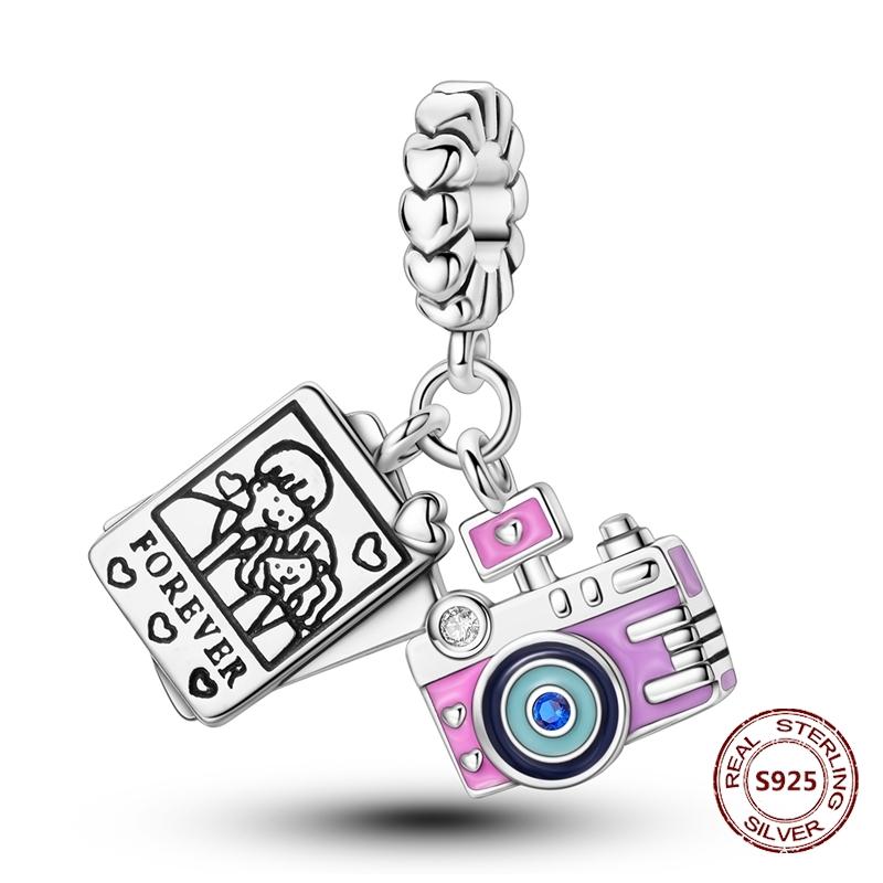 copper Travel Suitcase Motorcycle Car Bicycle Charm Bead Charms Pendents Compatible With Authentic Bracelets Fine Do It Yourself Birthday Jewellery Gi