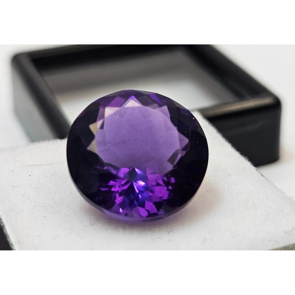 Round Cut Natural Purple Amethyst 7-8 Ct Stunning Loose Gemstone