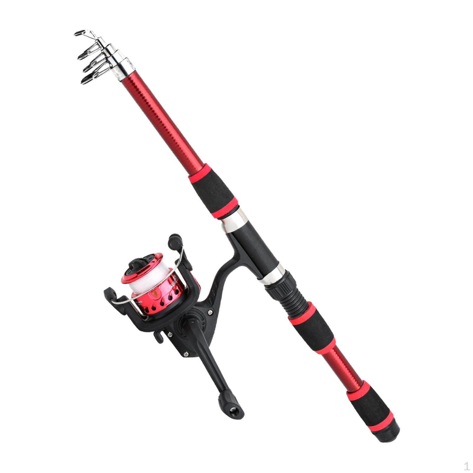 

Удочка для детей, удочка и катушка, для пресной воды, универсальная, телескопическая, регулируемая красный