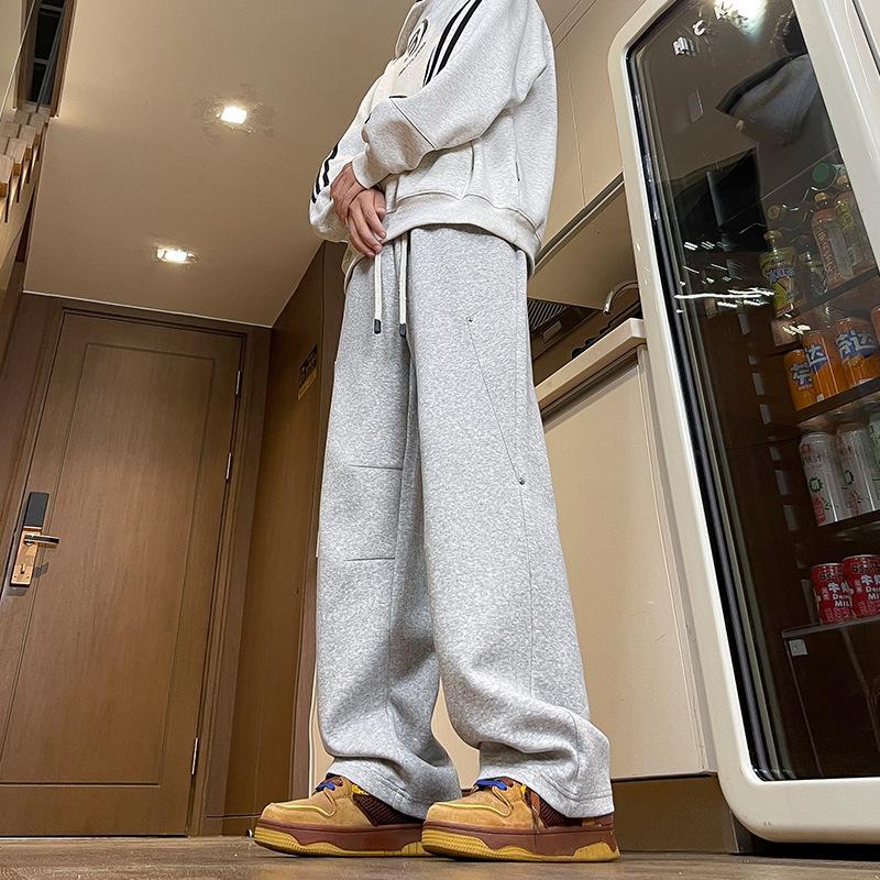 Casual Pants Men's Spring New Loose Large Size Thin Sports Simple Wide-leg Pants