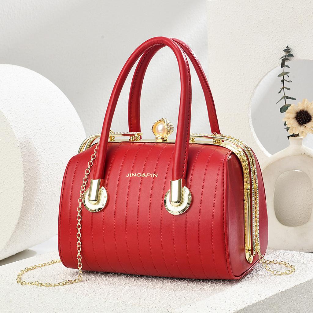 Retro Pu Leather Women's Handbag Fashi Girls Crossbody Shoulder Bag High-quality Exquisite Women's Bost Pillow Bag