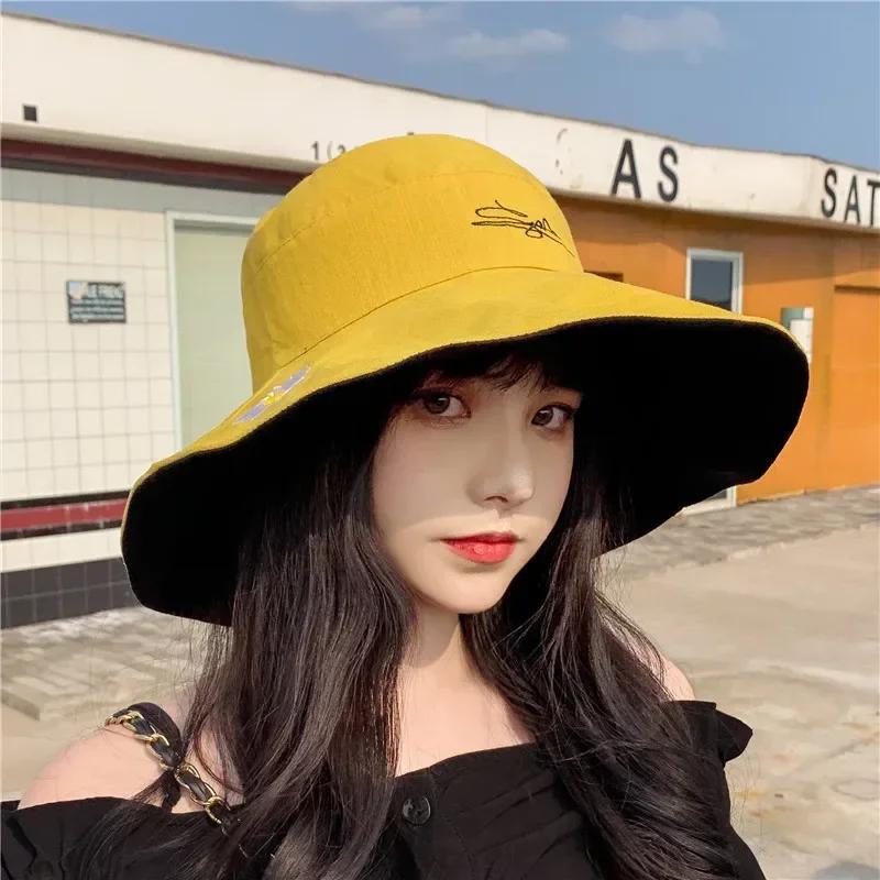 Girl's Fashion Small Fresh Little Daisy Big Eaf Sunshade Hat Anti UV New Korean Edition Trendy Sunshade Hat Creative Gifts
