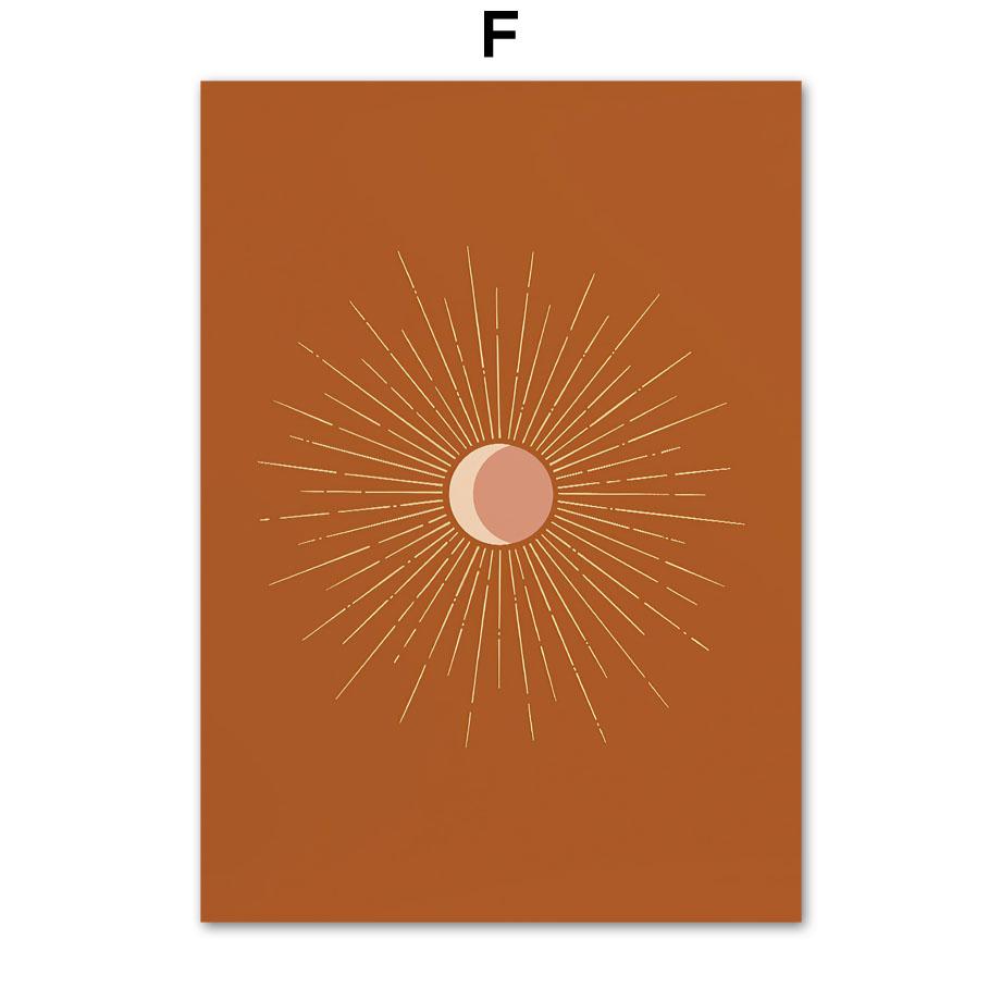 

Boho Cheetah Sun Face Line Drawing Palm Leaves Плакаты на скандинавскую тему и принт настенная живопись на холсте настенные картины Декор в гостиную 50X70 cm No Framed