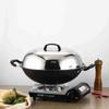 Universal Cooking Wok Pan Lid Stainless Steel Frying Pan Cover Big Pot Lid  Kitchen Accessories
