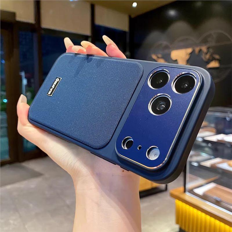 

Apple Plating Woven Fabric Magnetic Protective Case for 17 Pro Max/15 Pro iPhone 13 Pro Max темно-синий