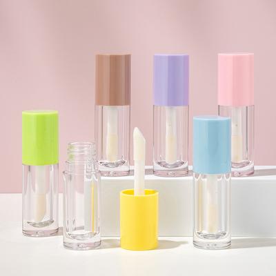 6Ml Diy Large Bristles Make-Up Lege Lippenstift Lipgloss Tubes Hoge Kwaliteit Transparante Cosmetische Verpakking Container