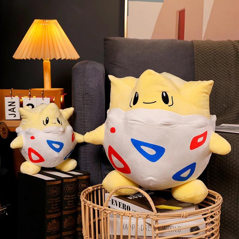 Non-Toxic Big Size Soft Stuffed Togepi Plush Toy Japanese Style Pokemon Plushies Throw Pillow Back Cushion For Sofa Bed Home Decor Gifts
