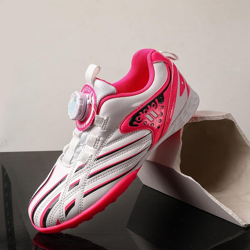 New children's football shoes boys broken nails glue nails young girls students children rotating button training shoes