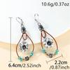 1 Pair Vintage Silvery Color Flower Drop Earrings Boho Golden Color Bead Floral Earrings Diy Jewelry Valentine's Day Gifts
