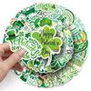 50pcs St. Patrick's Day Green Graffiti Waterproof Stickers for Journals, Phones, and Computers.