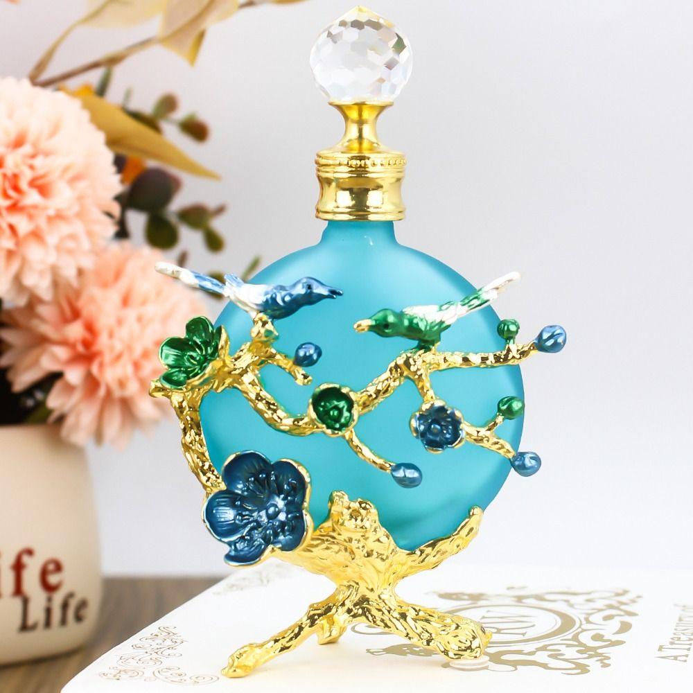 Clear 30ML Bottle Luxury Crystal Cap Essential Oil Bottle Exquisite Empty Bottle Dispenser Wedding Decoration Gift